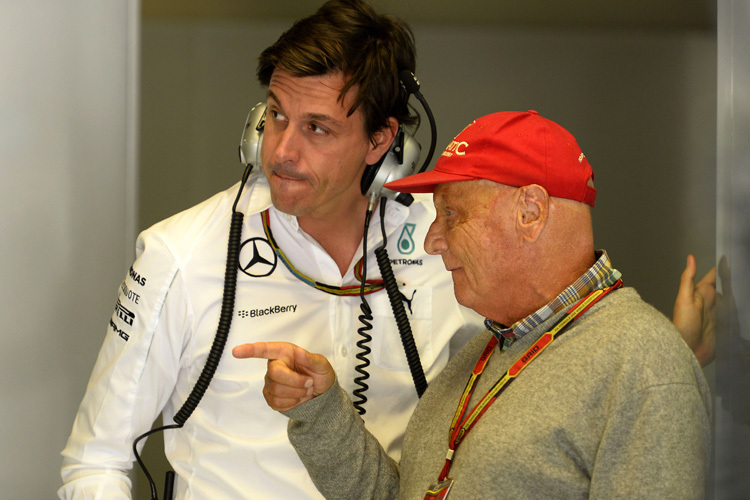 Toto Wolff mit Niki Lauda