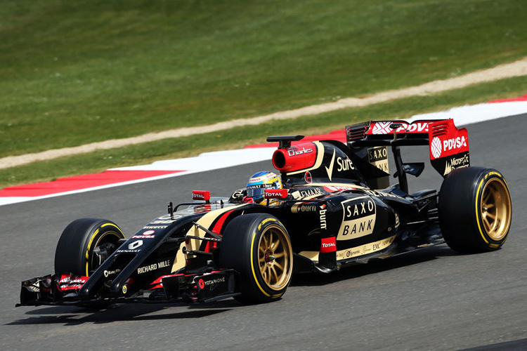 Charles Pic beim Silverstone-Test mit grösseren Rädern