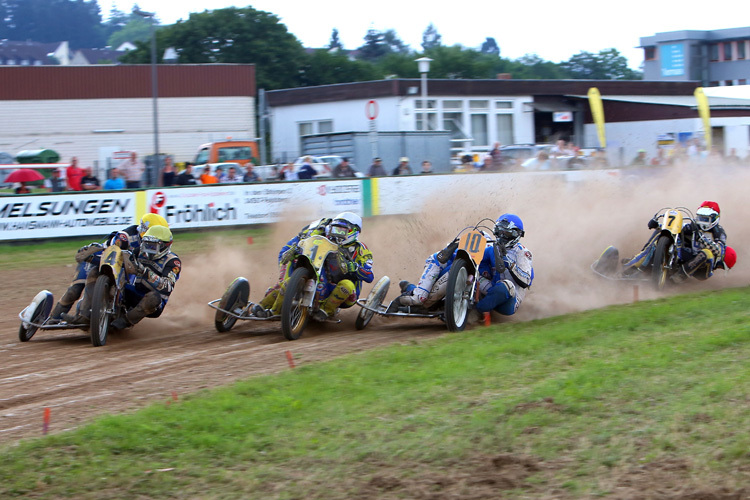 Das Finale in Melsungen: Brandhofer, Grenier, Detz und Noordman (v.l.)