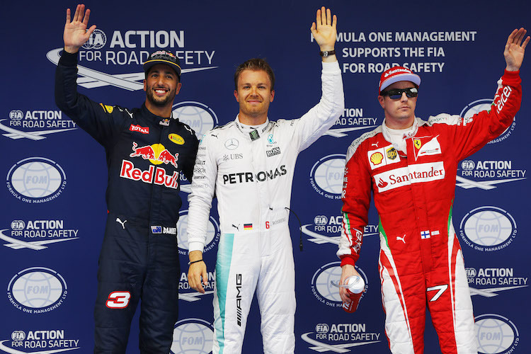 Die Schnellsten des Qualifyings: Ricciardo, Rosberg, Räikkönen