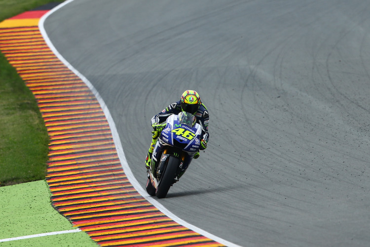 Valentino Rossi im FP2 in Sachsen: Platz 10