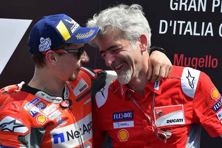 Mugello-GP 2018: Sieger Lorenzo mit Gigi Dall'Igna