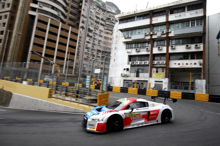 Das ist Macau: Ein Audi R8 LMS in der Melco Hairpin