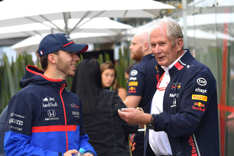 Dr. Helmut Marko 2019 in Brasilien mit Pierre Gasly