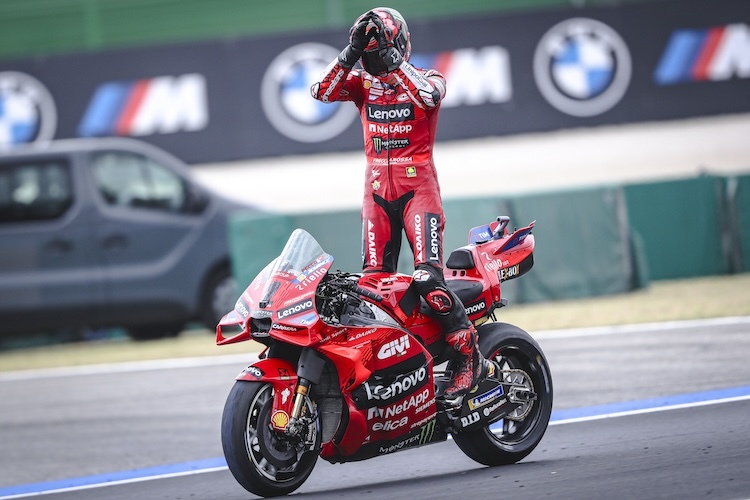 Pecco Bagnaia freute sich über den zweiten Platz im Sonntagsrennen von Misano