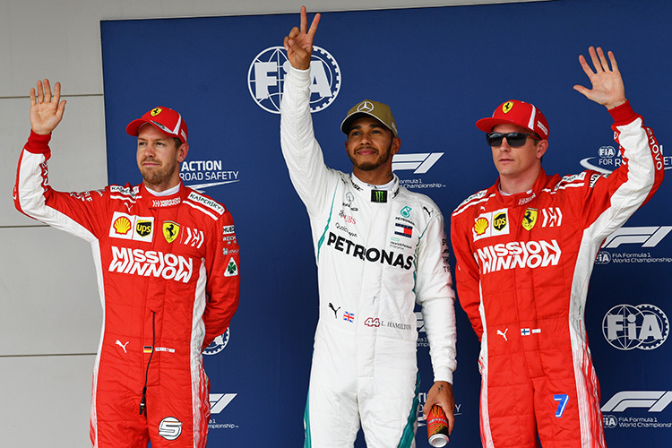 Sebstian Vettel, Lewis Hamilton, Kimi Räikkönen – wer triumphiert am Sonntag?