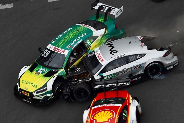 Mike Rockenfeller hat beim Crash mit Gary Paffett keine Chance