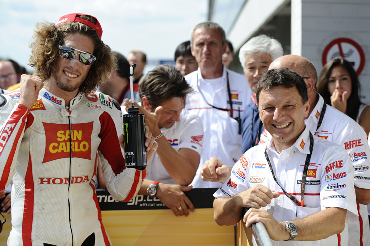 Freude im Team von Fausto Gresini