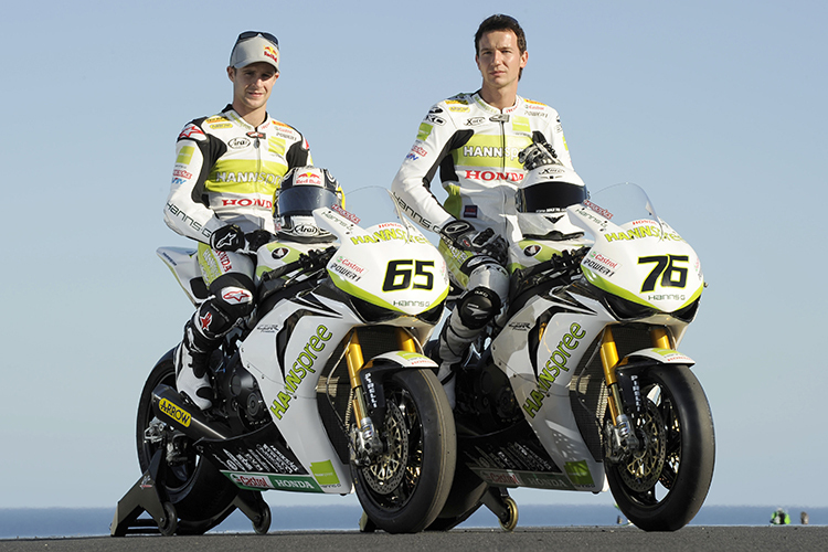 2010 auf Phillip Island: Jonathan Rea (li.) und Max Neukirchner