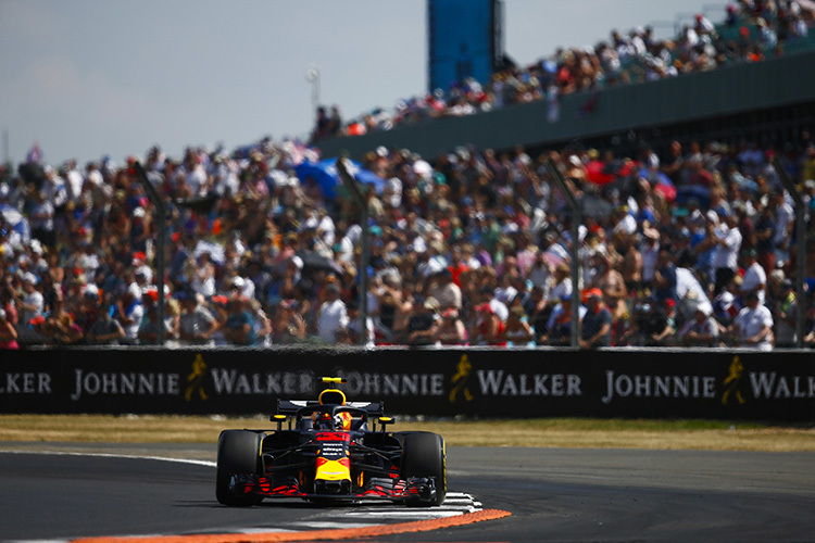 Max Verstappen in Silverstone