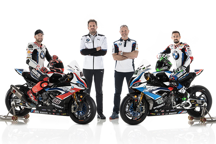 Tom Sykes, Marc Bongers, Shaun Muir und Eugene Laverty (v.l.)