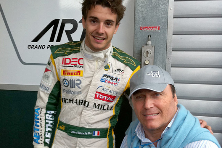 Der junge Jules Bianchi mit Philippe Streiff