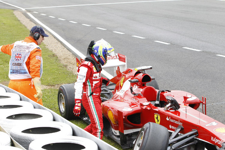 Felipe Massa und sein kaputtes Auto