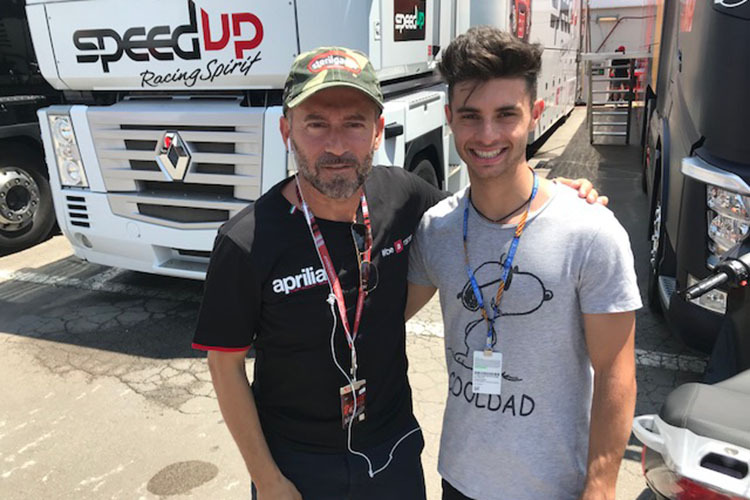 Max Biaggi mit seinem Schützling Marc Garcia