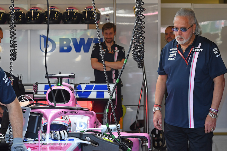 Ein nachdenklicher Vijay Mallya in Silverstone