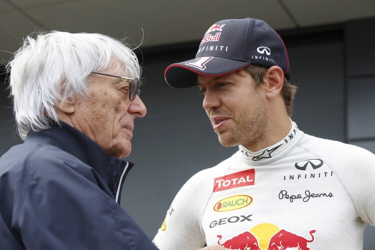 Bernie Ecclestone und Sebastian Vettel