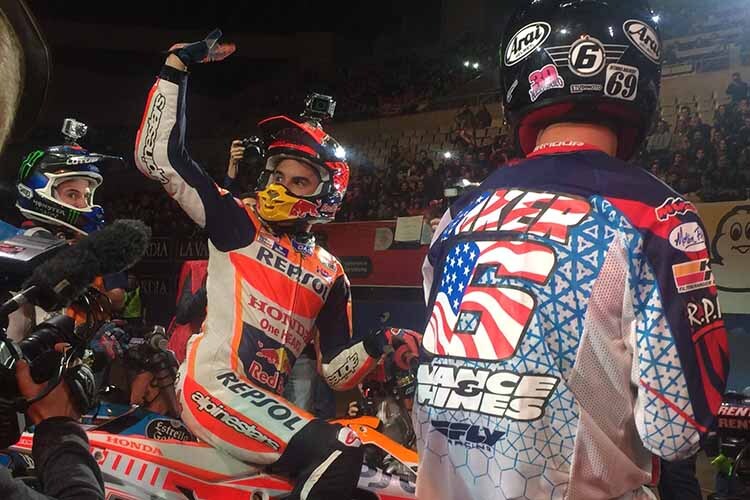 Superprestigio-Sieger Marc Márquez mit Brad Baker