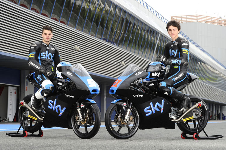 Team Sky VR46: Romano Fenati und Francesco Bagnaia (re.)