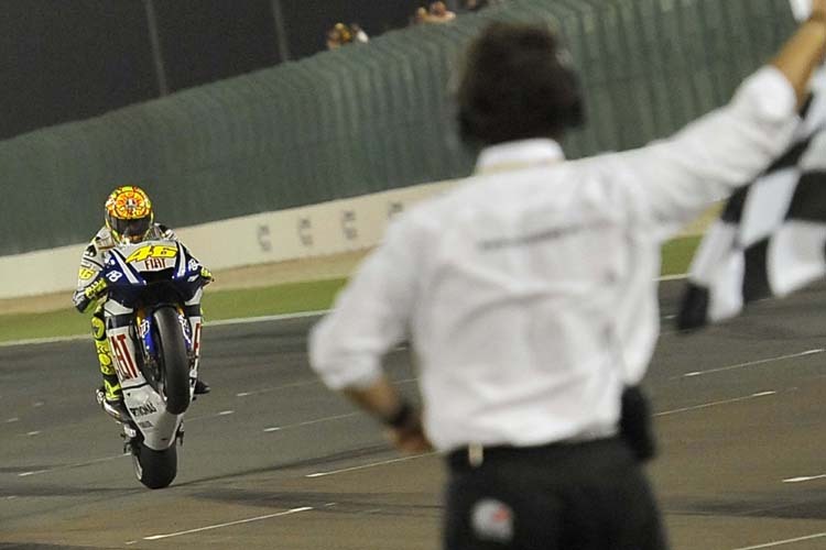 Rossi als Sieger: Warum nachher zu Fuss?