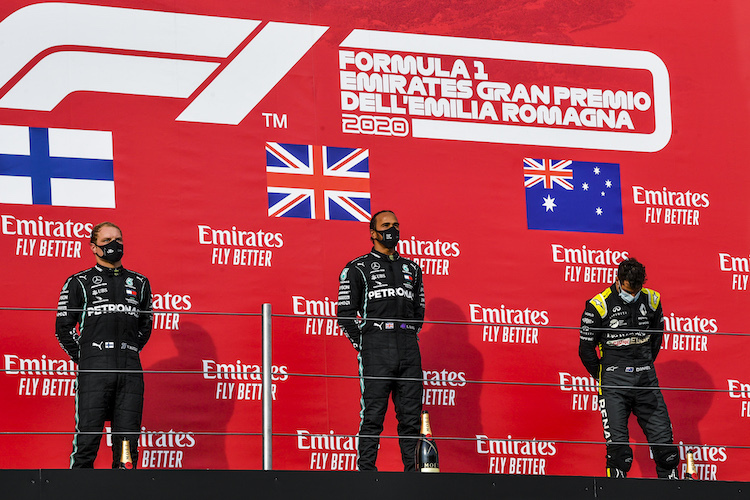 Bottas, Hamilton, Ricciardo