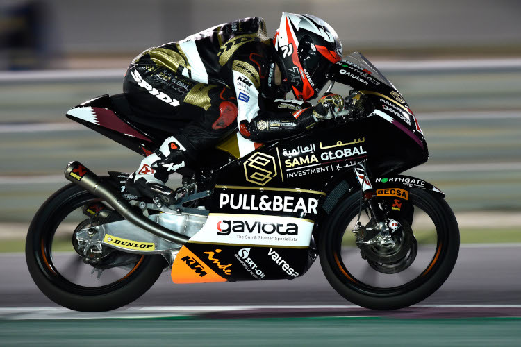 Sama Qatar war auf der KTM von Arenas beim Saisonauftakt in Doha noch prominent platziert