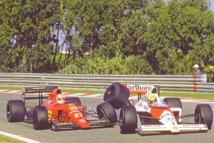 Nigel Mansell gegen Ayrton Senna in Estoril 1989