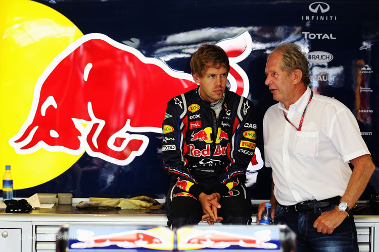 Sebastian Vettel und Dr. Helmut Marko