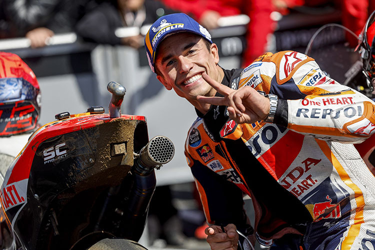 Marc Márquez jubelte nach dem ersten Podestplatz 2022 wie sonst nur nach einem Sieg