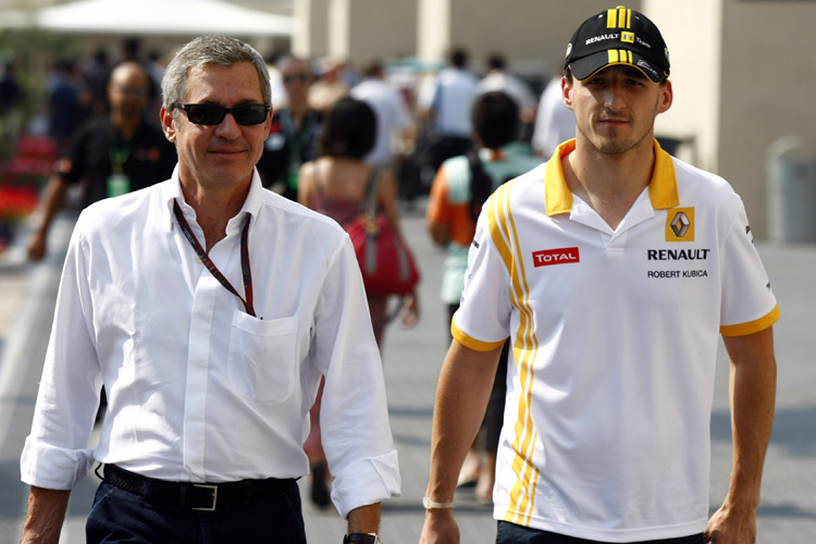 Robert Kubica mit Manager Andrea Morelli