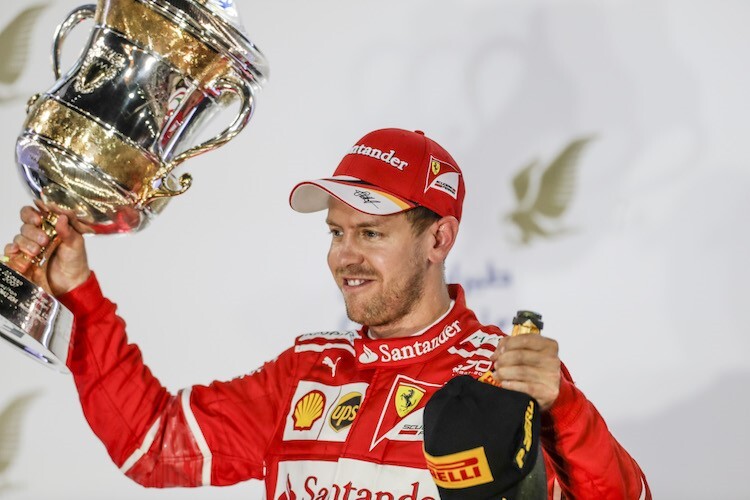 Sebastian Vettel nach seinem Sieg in Bahrain