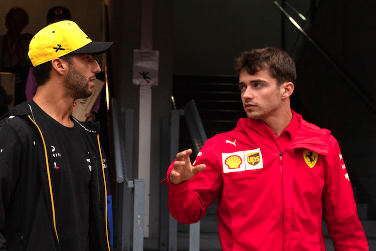 Daniel Ricciardo und Charles Leclerc