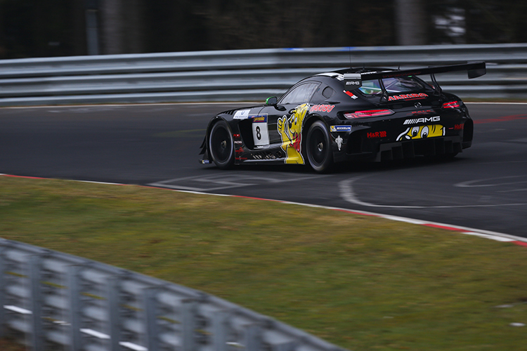  In diesem Jahr prangert der Goldbär auf dem Mercedes-AMG GT3