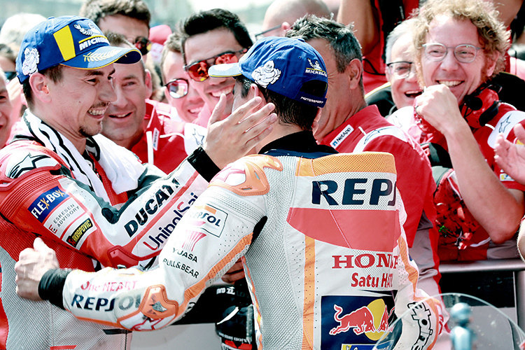 Jorge Lorenzo mit Marc Márquez