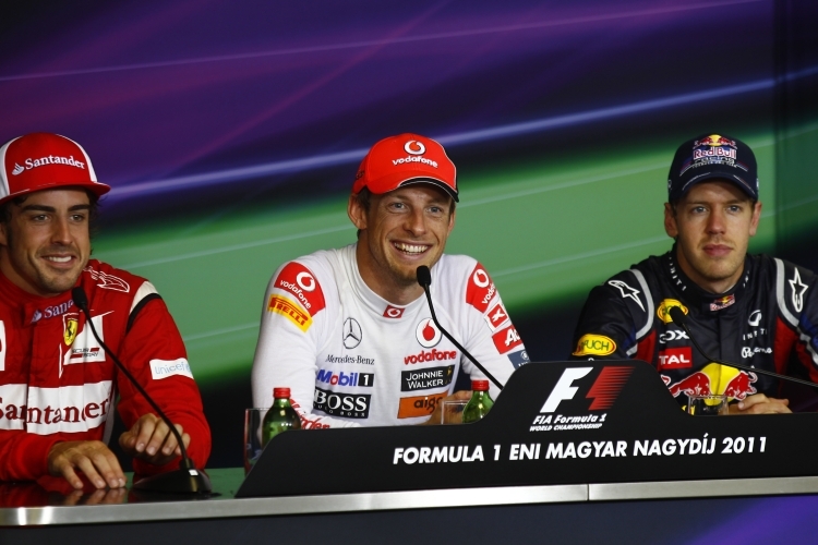 Alonso, Button & Vettel