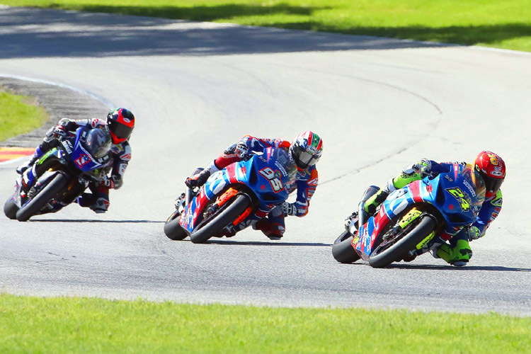 Toni Elias (24), Roger Hayden (95) und Cameron Beaubier (1)