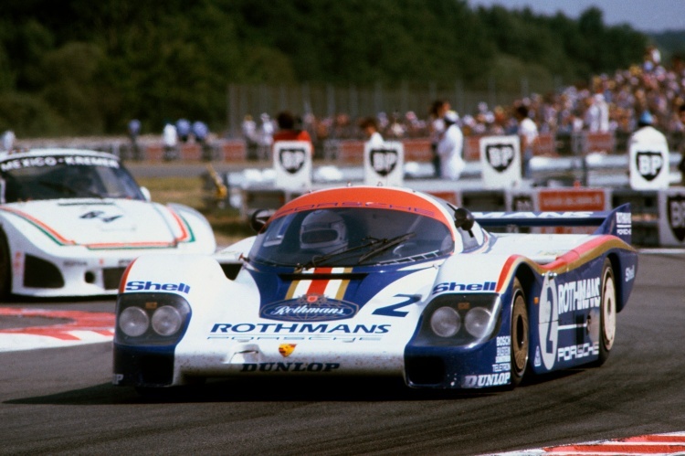 Ein Porsche 956 bei den 24h Le Mans 1982