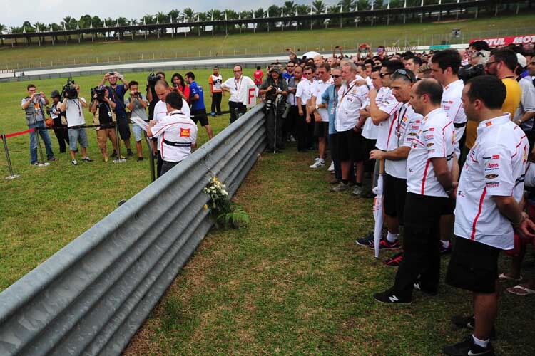 Gedenkfeier für Marco Simoncelli in Sepang