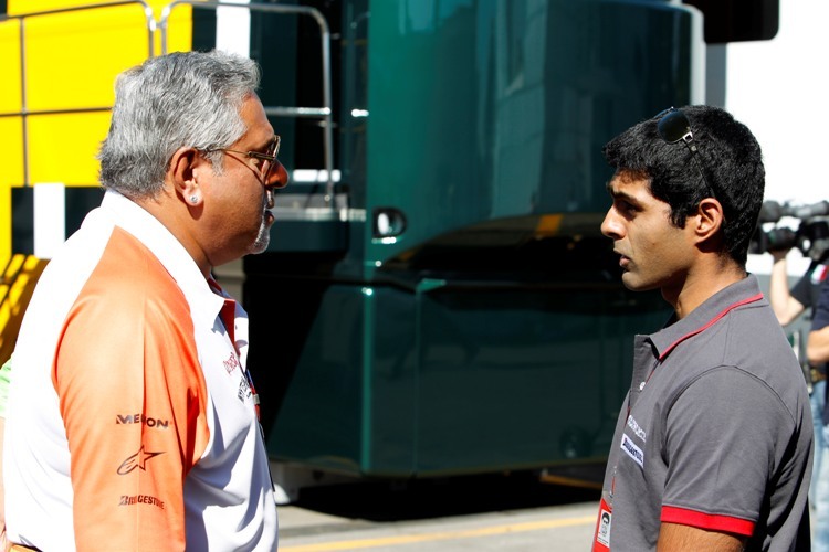 Die Inder Vijay Mallya und Karun Chandhok