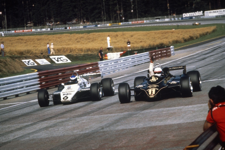 Foto-Finish gegen Elio de Angelis 1982 auf dem Österreichring