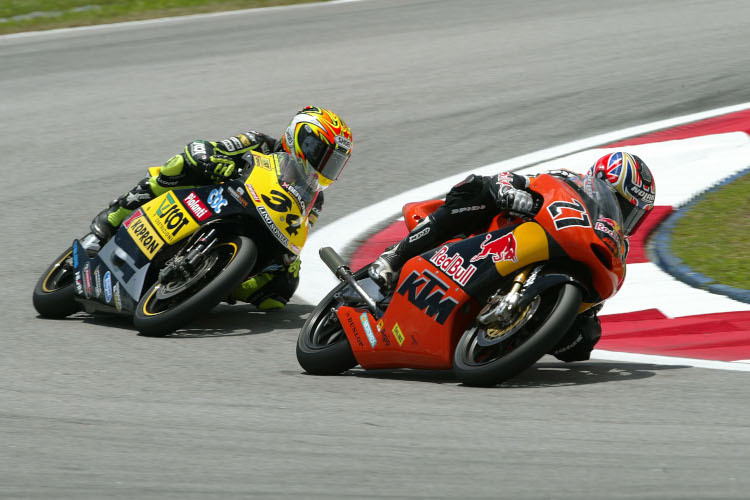 2004 in der Klasse 125 ccm: Dovi und Casey Stoner