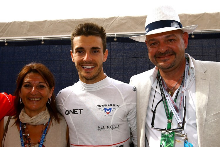 Jules Bianchi mit seinen Eltern Christine und Philippe 