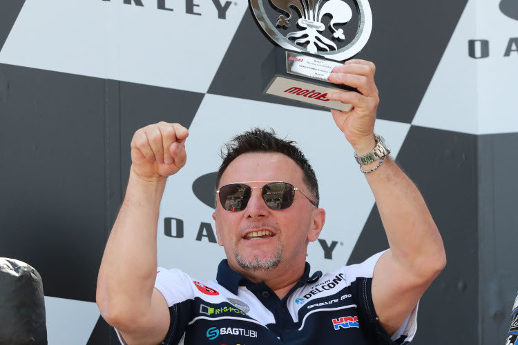 Fausto Gresini kämpft um seinen wichtigsten Sieg (Archivbild vom Mugello-GP 2018)