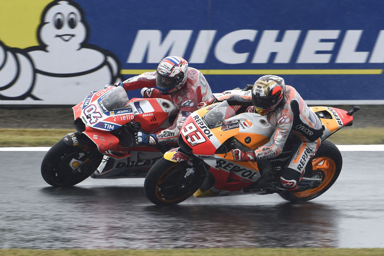 MotoGP-Titelkampf: Dovizioso gegen Márquez