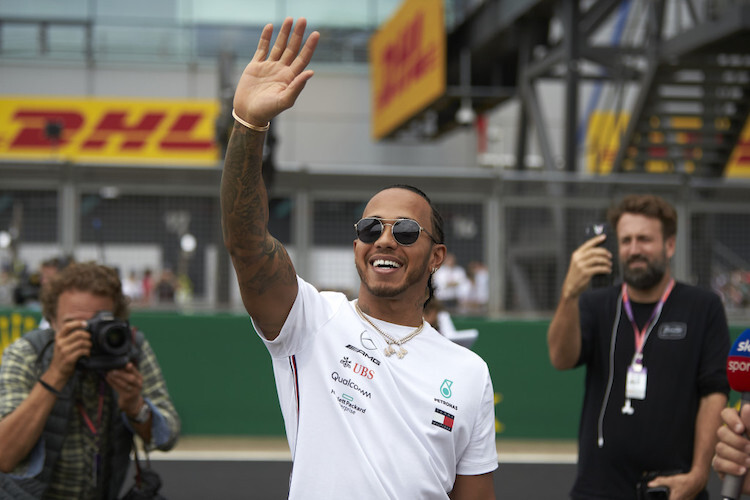 Lewis Hamilton in Silverstone