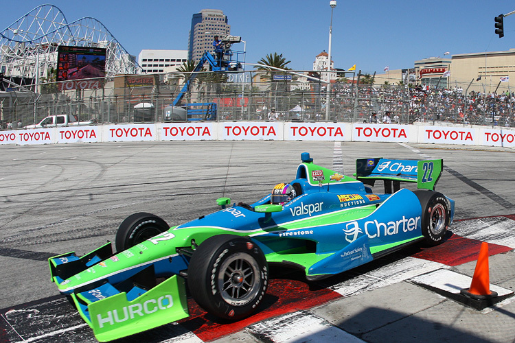 Oriol Servia in den Strassen von Long Beach