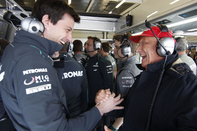 Toto Wolff mit Niki Lauda