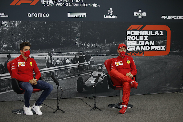 Charles Leclerc und Sebastian Vettel