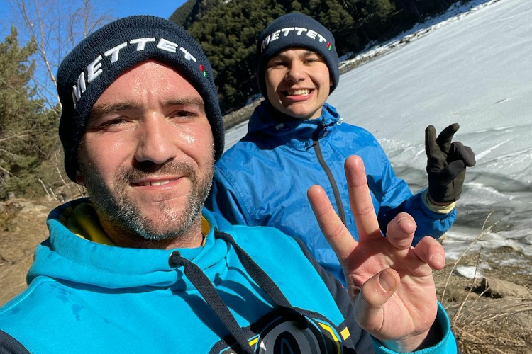 Xavier Simeon und Barry Baltus bei einer gemeinsamen Trainingseinheit in Andorra