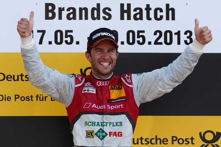 Mike Rockenfeller nach seinem Sieg in Brands Hatch