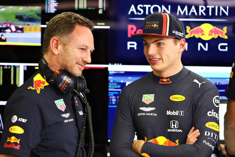 Christian Horner und Max Verstappen